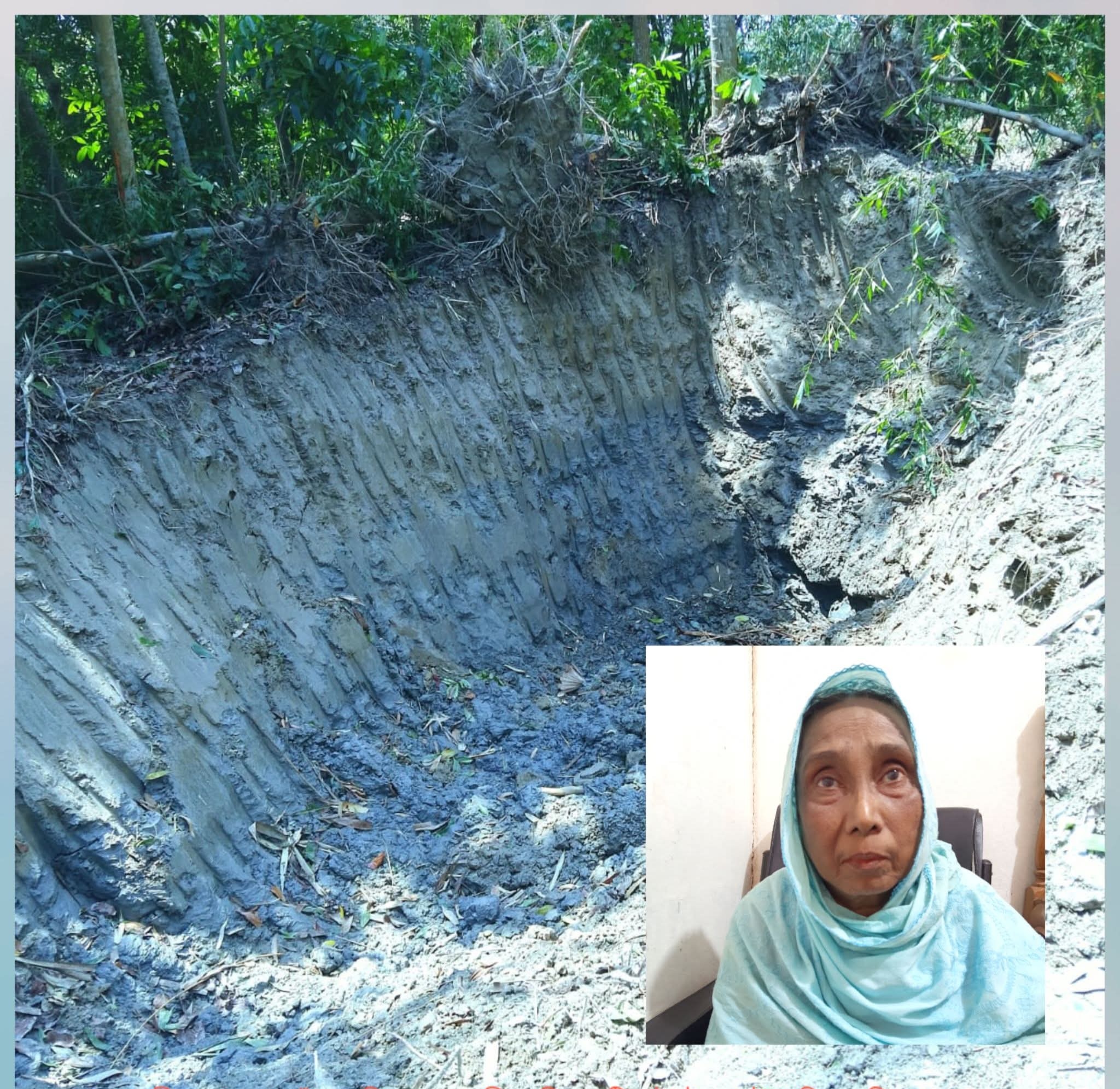 সোনাগাজীতে রাতের আঁধারে বিধবার ফসলি জমির মাটি লুট